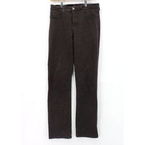 Not Your Daughters Jeans Womens Dark Brown Slim Straight Cotton Casual Size 8